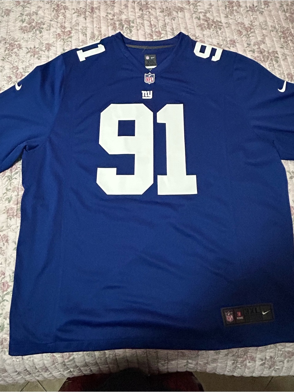 NFL Nike On Field New York Giants Justin Tuck Home Jersey.Like New. 3XL